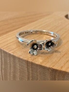 Sterling Silver Flower Stacking Ring